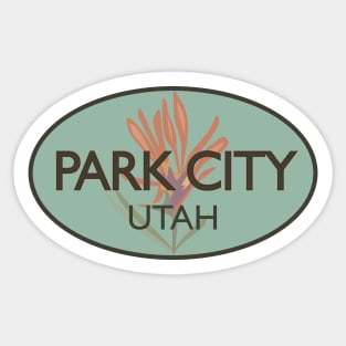 Park City Oval Desert Paintbrush Sticker